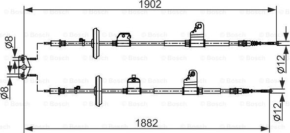 BOSCH 1 987 482 562 - Seilzug, Feststellbremse alexcarstop-ersatzteile.com