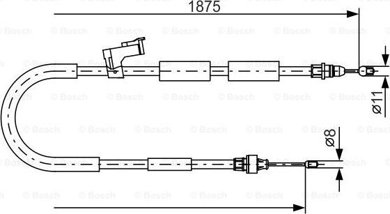 BOSCH 1 987 482 057 - Seilzug, Feststellbremse alexcarstop-ersatzteile.com