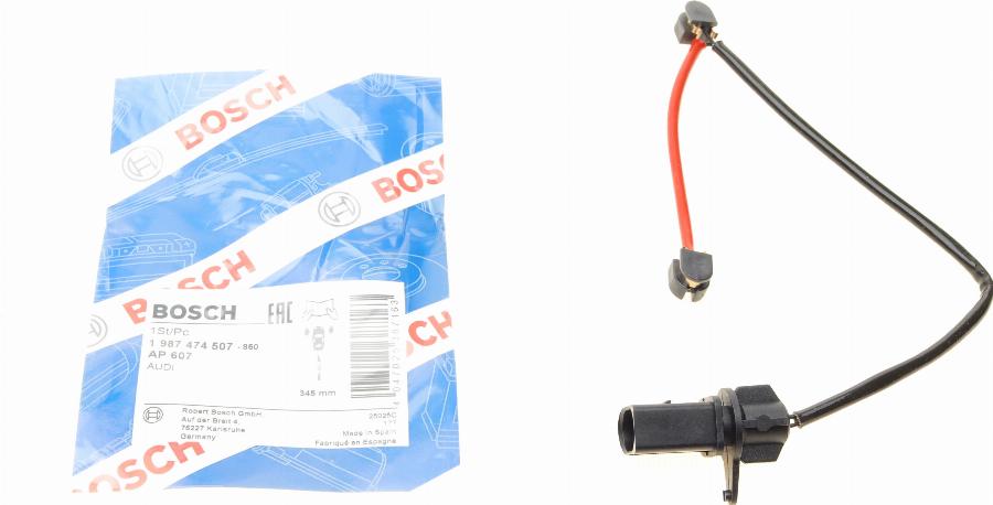 BOSCH 1 987 474 507 - Warnkontakt, Bremsbelagverschleiß alexcarstop-ersatzteile.com