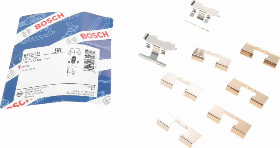 BOSCH 1 987 474 608 - Zubehörsatz, Scheibenbremsbelag alexcarstop-ersatzteile.com