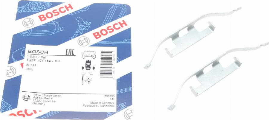 BOSCH 1 987 474 154 - Zubehörsatz, Scheibenbremsbelag alexcarstop-ersatzteile.com