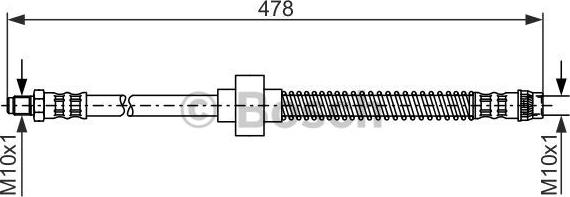 BOSCH 1 987 476 868 - Bremsschlauch alexcarstop-ersatzteile.com