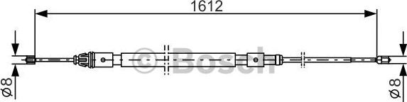 BOSCH 1 987 477 822 - Seilzug, Feststellbremse alexcarstop-ersatzteile.com