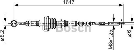 BOSCH 1 987 477 327 - Seilzug, Feststellbremse alexcarstop-ersatzteile.com