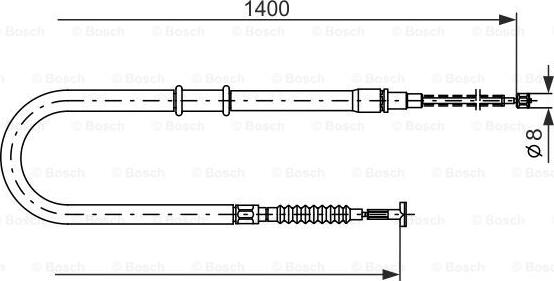 BOSCH 1 987 477 724 - Seilzug, Feststellbremse alexcarstop-ersatzteile.com