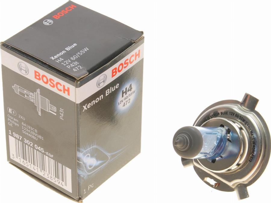 BOSCH 1 987 302 045 - Glühlampe, Fernscheinwerfer alexcarstop-ersatzteile.com