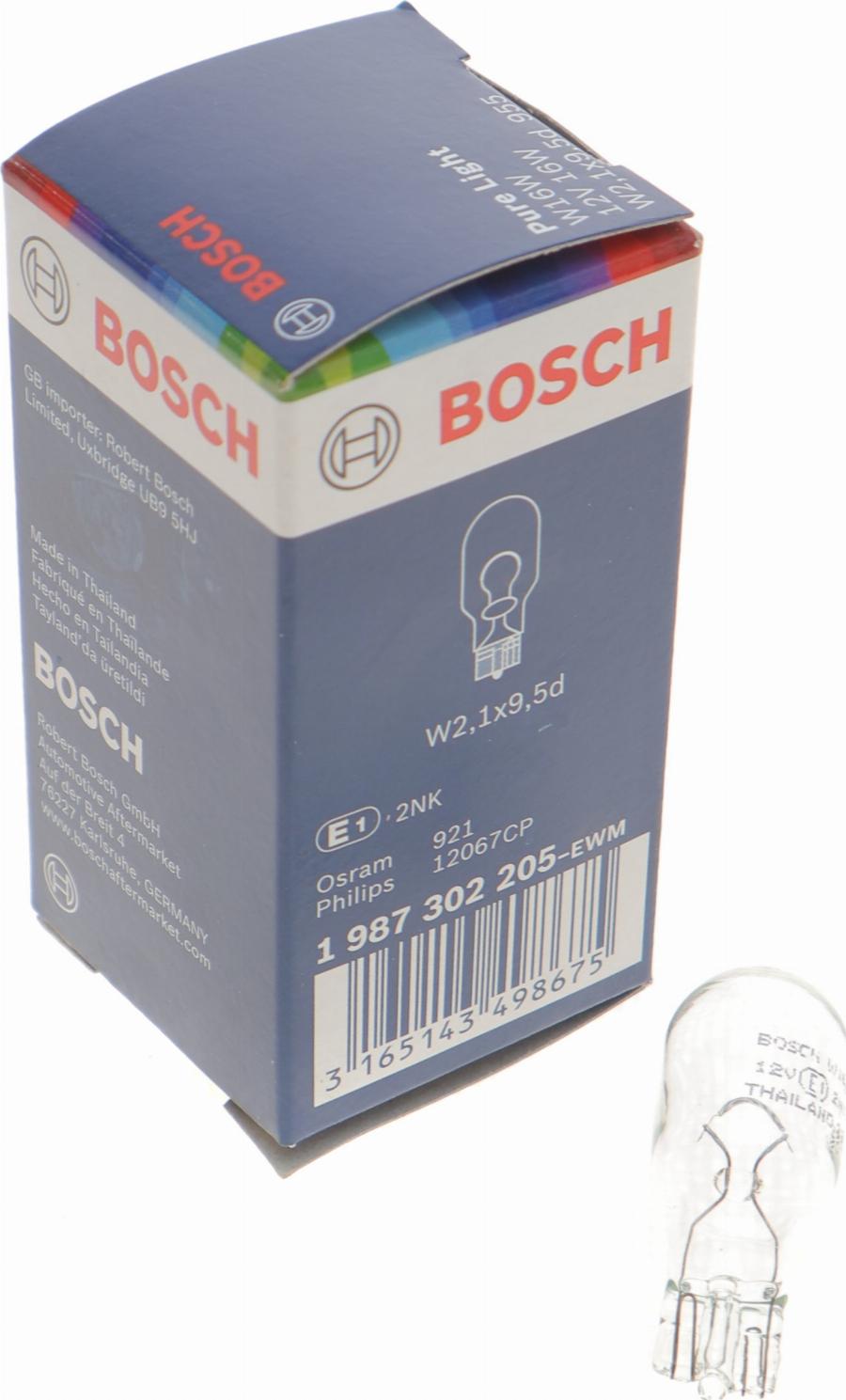 BOSCH 1 987 302 205 - Glühlampe, Blinkleuchte alexcarstop-ersatzteile.com