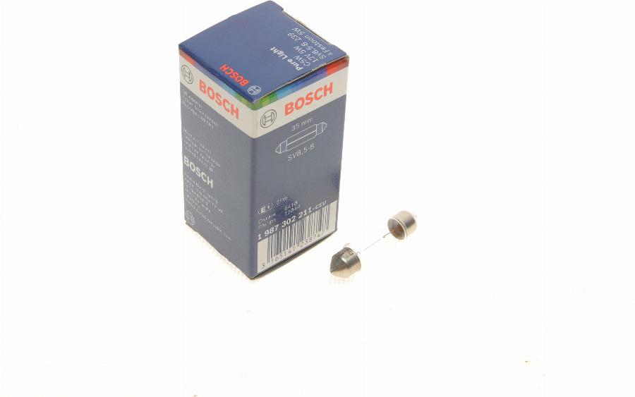 BOSCH 1 987 302 211 - Glühlampe, Kennzeichenleuchte alexcarstop-ersatzteile.com