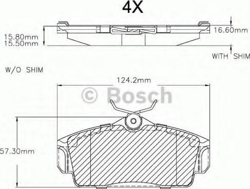 BOSCH F 03A 150 017 - Bremsbelagsatz, Scheibenbremse alexcarstop-ersatzteile.com