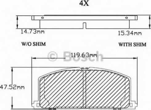 BOSCH F 03B 150 406 - Bremsbelagsatz, Scheibenbremse alexcarstop-ersatzteile.com