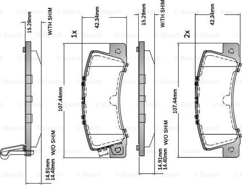 BOSCH F 03B 150 407 - Bremsbelagsatz, Scheibenbremse alexcarstop-ersatzteile.com