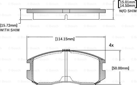 BOSCH F 03B 150 412 - Bremsbelagsatz, Scheibenbremse alexcarstop-ersatzteile.com