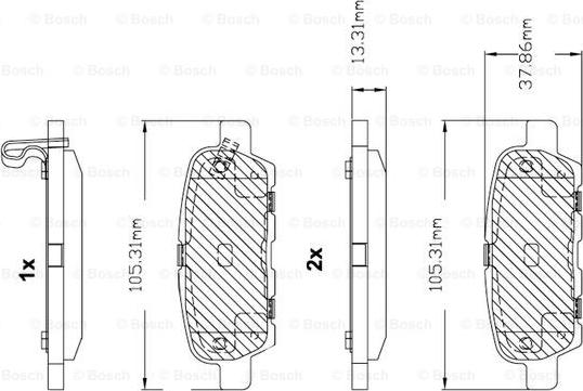 BOSCH F 03B 150 099 - Bremsbelagsatz, Scheibenbremse alexcarstop-ersatzteile.com