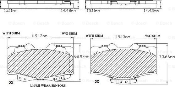 BOSCH F 03B 150 005 - Bremsbelagsatz, Scheibenbremse alexcarstop-ersatzteile.com