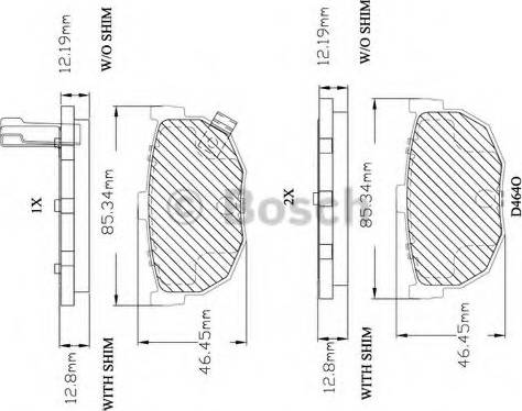 BOSCH F 03B 150 008 - Bremsbelagsatz, Scheibenbremse alexcarstop-ersatzteile.com