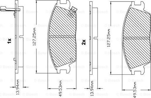 BOSCH F 03B 150 007 - Bremsbelagsatz, Scheibenbremse alexcarstop-ersatzteile.com