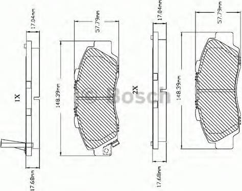 BOSCH F 03B 150 016 - Bremsbelagsatz, Scheibenbremse alexcarstop-ersatzteile.com