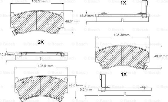 BOSCH F 03B 150 037 - Bremsbelagsatz, Scheibenbremse alexcarstop-ersatzteile.com