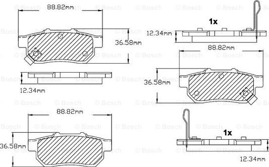 BOSCH F 03B 150 024 - Bremsbelagsatz, Scheibenbremse alexcarstop-ersatzteile.com