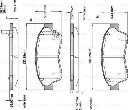 BOSCH F 03B 150 023 - Bremsbelagsatz, Scheibenbremse alexcarstop-ersatzteile.com