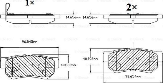 BOSCH F 03B 150 070 - Bremsbelagsatz, Scheibenbremse alexcarstop-ersatzteile.com