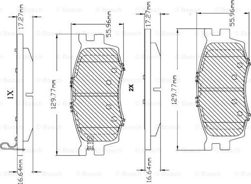 BOSCH F 03B 150 160 - Bremsbelagsatz, Scheibenbremse alexcarstop-ersatzteile.com