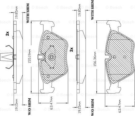 BOSCH F 03B 150 112 - Bremsbelagsatz, Scheibenbremse alexcarstop-ersatzteile.com