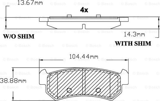 BOSCH F 03B 150 138 - Bremsbelagsatz, Scheibenbremse alexcarstop-ersatzteile.com