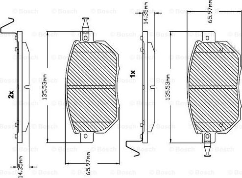 BOSCH F 03B 150 121 - Bremsbelagsatz, Scheibenbremse alexcarstop-ersatzteile.com