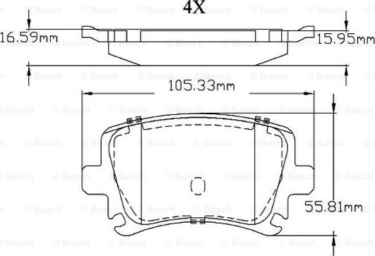 BOSCH F 03B 150 364 - Bremsbelagsatz, Scheibenbremse alexcarstop-ersatzteile.com