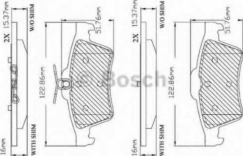 BOSCH F 03B 150 360 - Bremsbelagsatz, Scheibenbremse alexcarstop-ersatzteile.com