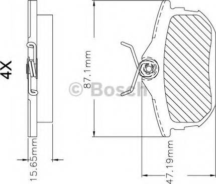 BOSCH F 03B 150 296 - Bremsbelagsatz, Scheibenbremse alexcarstop-ersatzteile.com