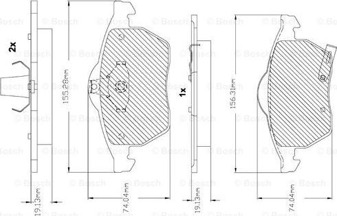 BOSCH F 03B 150 293 - Bremsbelagsatz, Scheibenbremse alexcarstop-ersatzteile.com