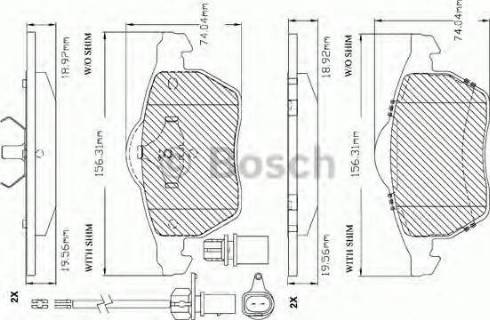 BOSCH F 03B 150 297 - Bremsbelagsatz, Scheibenbremse alexcarstop-ersatzteile.com