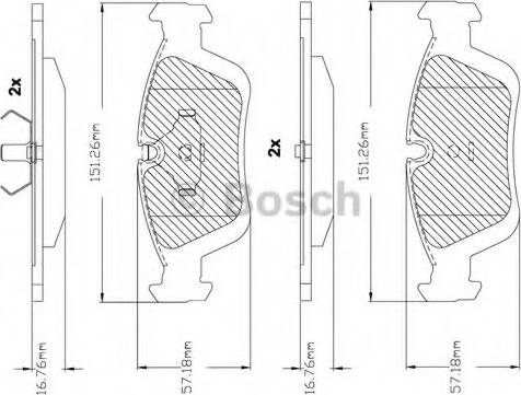 BOSCH F 03B 150 243 - Bremsbelagsatz, Scheibenbremse alexcarstop-ersatzteile.com