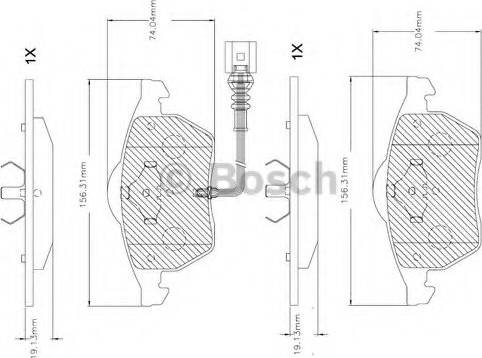 BOSCH F 03B 150 264 - Bremsbelagsatz, Scheibenbremse alexcarstop-ersatzteile.com