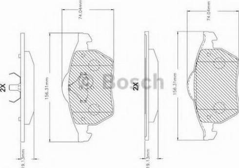 BOSCH F 03B 150 263 - Bremsbelagsatz, Scheibenbremse alexcarstop-ersatzteile.com