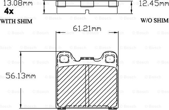 BOSCH F 03B 150 204 - Bremsbelagsatz, Scheibenbremse alexcarstop-ersatzteile.com