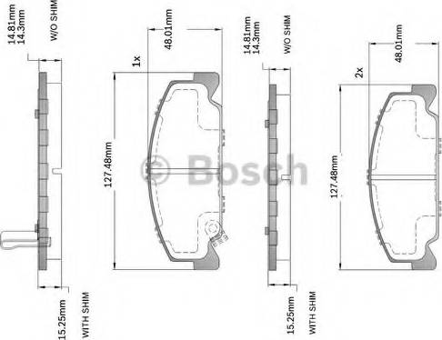 BOSCH F 03B 150 214 - Bremsbelagsatz, Scheibenbremse alexcarstop-ersatzteile.com