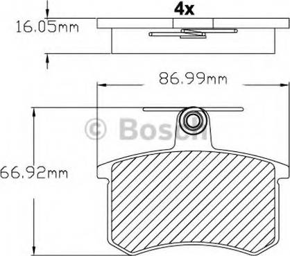 BOSCH F 03B 150 211 - Bremsbelagsatz, Scheibenbremse alexcarstop-ersatzteile.com