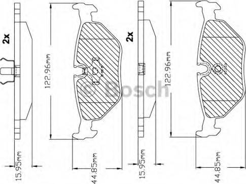 BOSCH F 03B 150 228 - Bremsbelagsatz, Scheibenbremse alexcarstop-ersatzteile.com