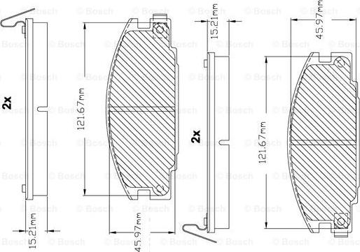 BOSCH F 03B 150 222 - Bremsbelagsatz, Scheibenbremse alexcarstop-ersatzteile.com