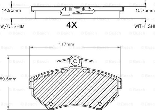 BOSCH F 03B 150 270 - Bremsbelagsatz, Scheibenbremse alexcarstop-ersatzteile.com