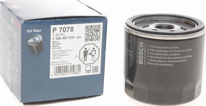 BOSCH F 026 407 078 - Ölfilter alexcarstop-ersatzteile.com