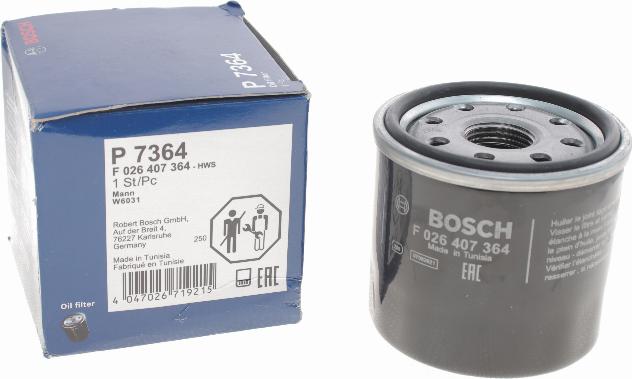 BOSCH F 026 407 364 - Ölfilter alexcarstop-ersatzteile.com