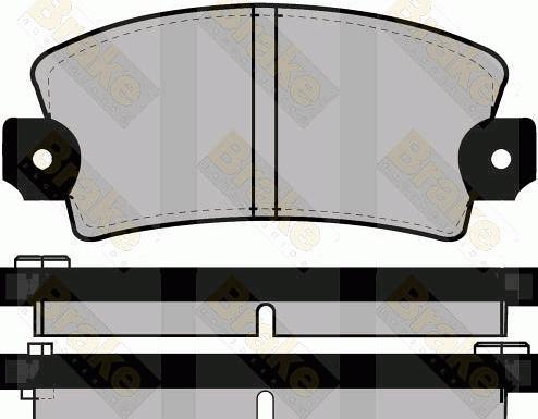 Brake Engineering PA228 - Bremsbelagsatz, Scheibenbremse alexcarstop-ersatzteile.com