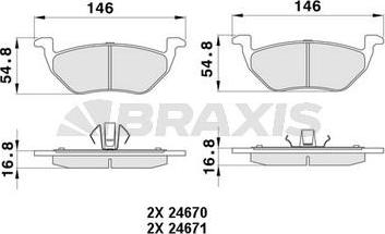 Braxis AA0410 - Bremsbelagsatz, Scheibenbremse alexcarstop-ersatzteile.com