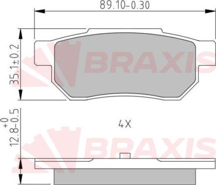 Braxis AA0633 - Bremsbelagsatz, Scheibenbremse alexcarstop-ersatzteile.com