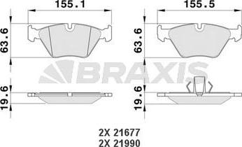 Braxis AA0084 - Bremsbelagsatz, Scheibenbremse alexcarstop-ersatzteile.com