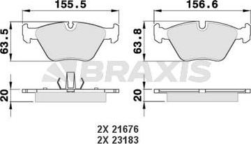 Braxis AA0083 - Bremsbelagsatz, Scheibenbremse alexcarstop-ersatzteile.com